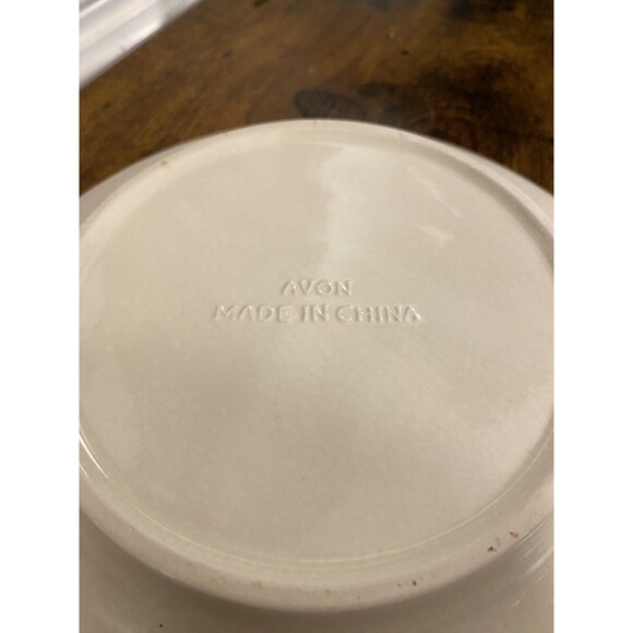 Vintage Avon Spiced Fruit Porcelain Plate Candle Holder and Potpourri Dish - Picture 3 of 4